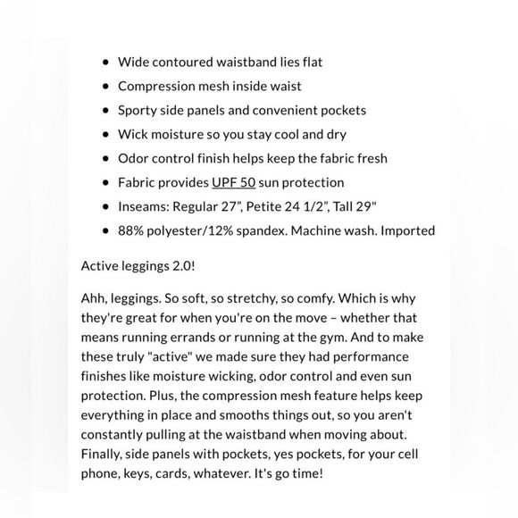 Lot Of 2 Lands End Active Compression Leggings Navy Palm & Paisley XLT XL TALL - Picture 13 of 13